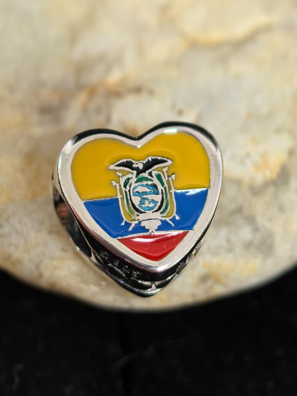 Pandora Ecuador Exclusive Travel Heart Charm Pendant, S925 Silver Jewelry
